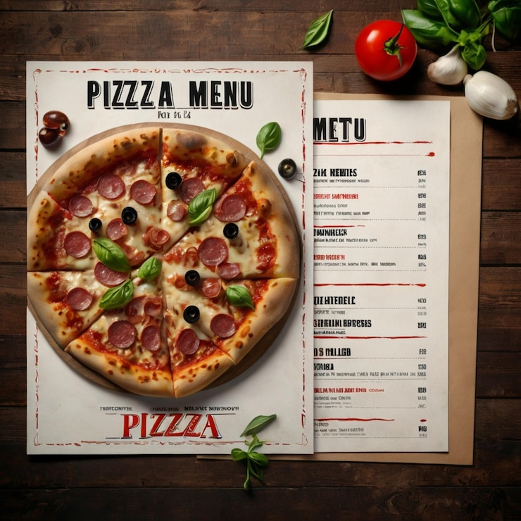 Foto menu di fast food sano o hamburger post di banner di marketing sui social media ristorante pizza amp hamburger o