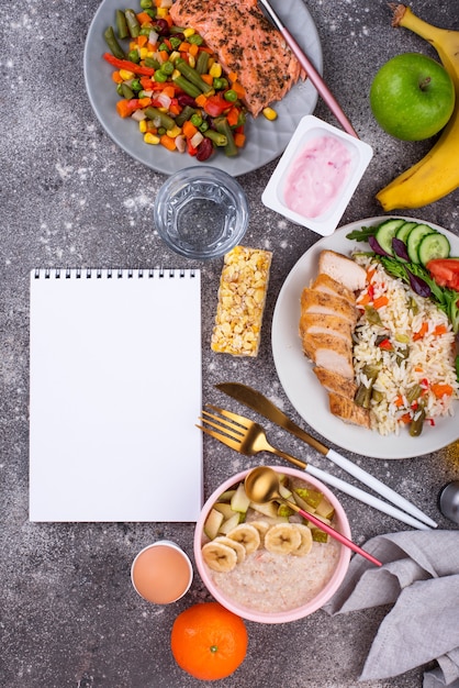 Menù equilibrato colazione pranzo e cena