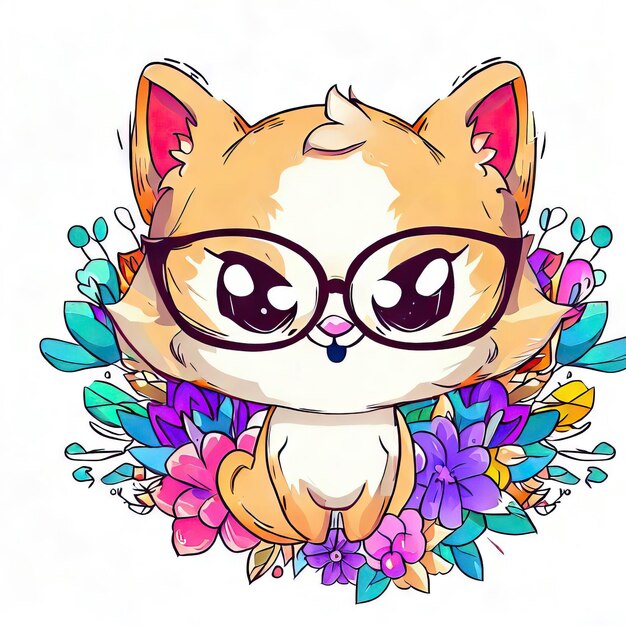 Meowgical Flower Art AI generativa