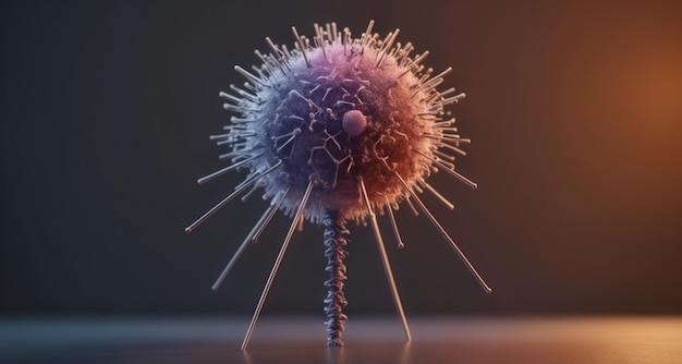 Meraviglia molecolare Una rappresentazione 3D di una particella di virus