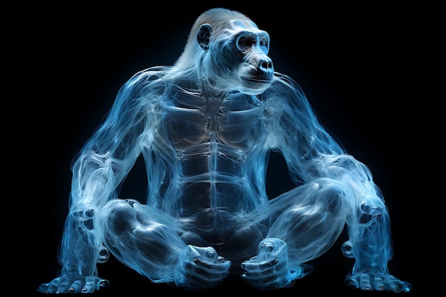 Meraviglie primordiali che esplorano le complessità dell'anatomia dei gorilla tramite un modello