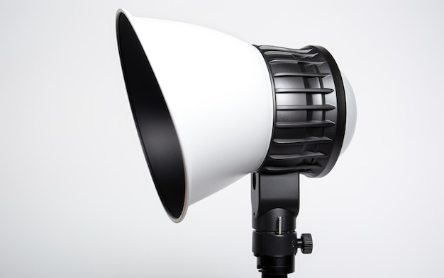 Meravigliosa foto reale intelligente di un diffusore flash isolato su sfondo bianco
