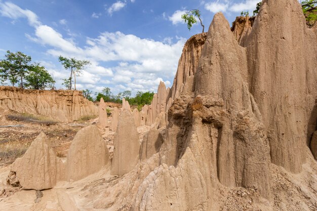 Meravigliose strutture naturali di Sao Din Na Noi nel Parco Nazionale di Si Nan, Nan, Thailandia