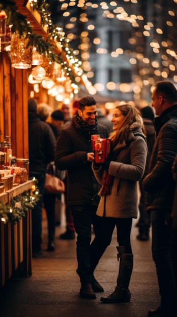 Mercatino di Natale pieno di gente