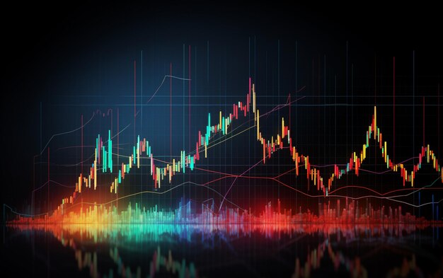 Mercato azionario e grafico digitale commerciale