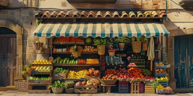 mercato delle verdure e delle frutta IA generativa