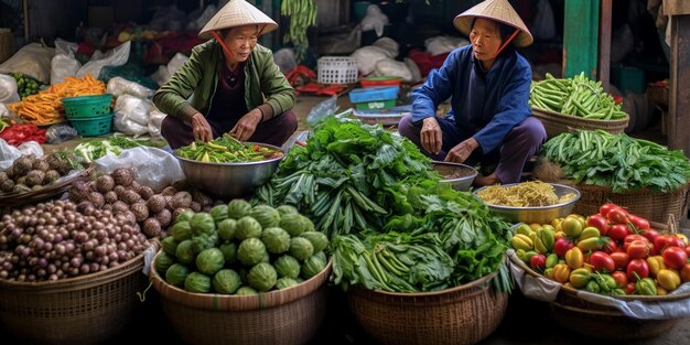 Mercato fresco vietnamita