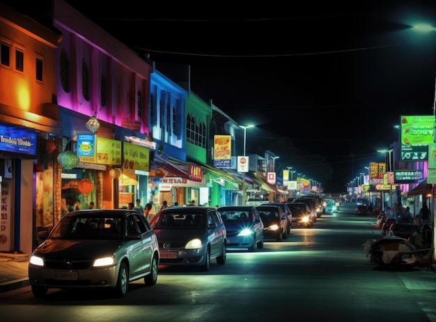 Mercato notturno di Phuket Walking Street nella città vecchia di Phuket Thailandia