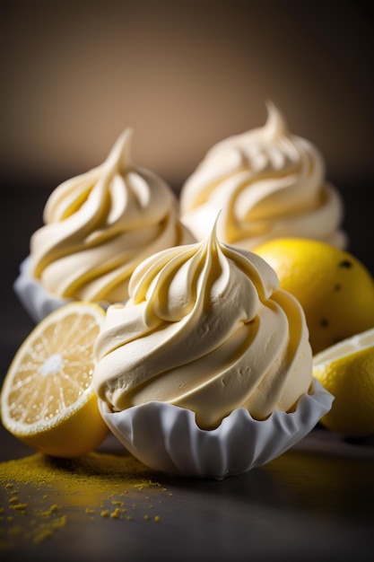 Meringhe dolci e ariose con ripieno piccante al limone