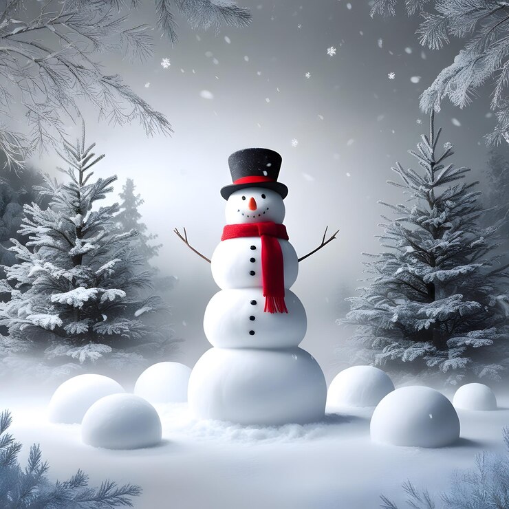 Merry Christmas font with Santa Claus in Christmas theme on white