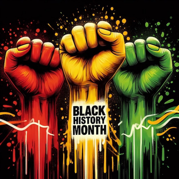 Mese della Storia Nera Unità Disegno di poster del Mese della storia nera Immagini del giorno della gente nera