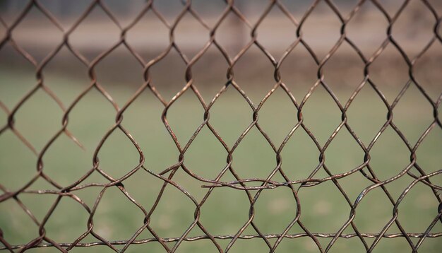 Mesh Rabitz consistenza di intreccio di rete di rete Close Up di una barriera di recinzione su una griglia metallica di via