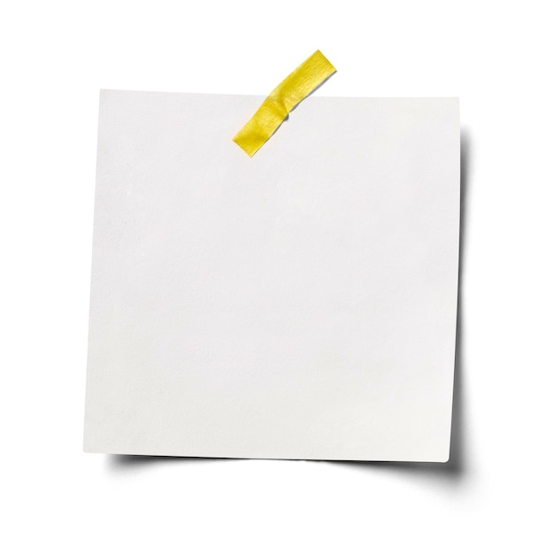 messaggio su carta nota promemoria sfondo vuoto ufficio affari pagina bianca vuota etichetta tag nastro adesivo