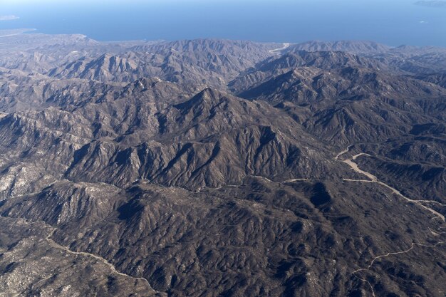 Messico baja california sur dal panorama dell'aeroplano