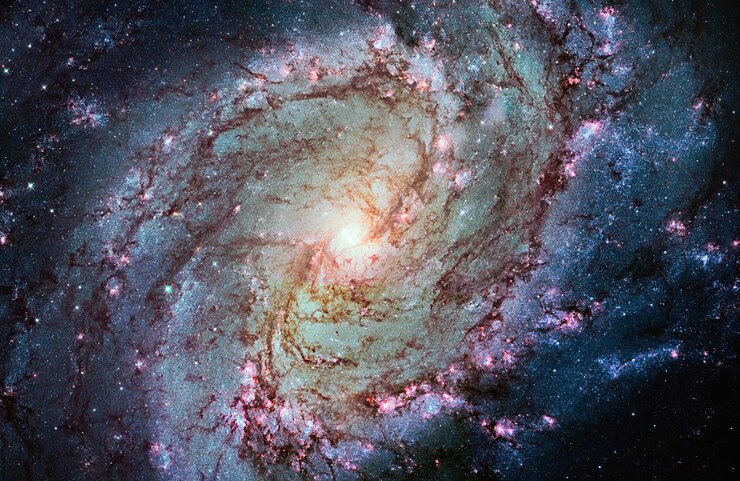 Foto messier 83, galassia girandola meridionale, m83 nella costellazione dell'idra. gli elementi di questa immagine sono forniti dalla nasa.