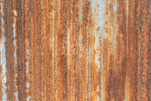 Metallo arancione arrugginito, struttura del grunge del metallo sulla zolla di ferro galvanizzata