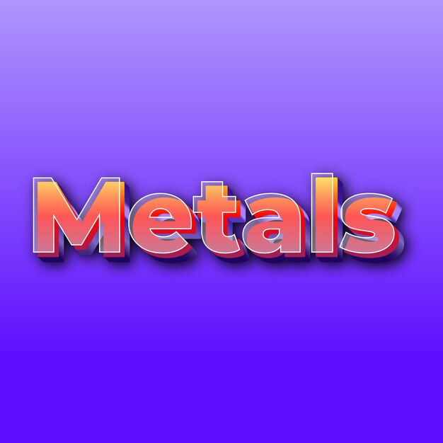 MetalsText effetto JPG foto di carte con sfondo viola sfumato