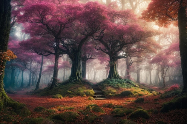 Metaverse Fantasy Forest Enchanted Virtual Woodland