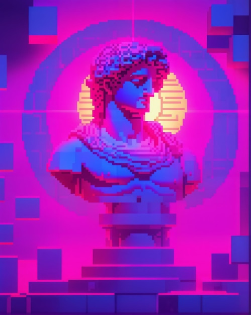 Metodologia greca Vaporwave Pixel Art