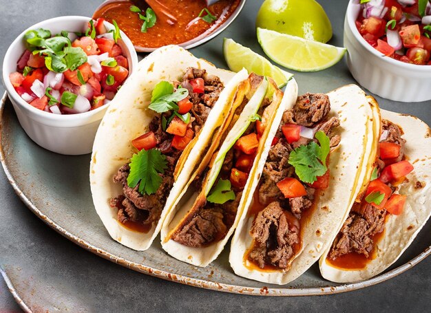 Mexicantacos con salsa di pomodoro e salsa