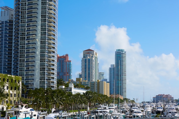 Miami Beach da MacArthur Causeway Florida