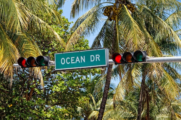 Miami Florida Stati Uniti Primavera 2017 Segnale stradale di Miami Beach