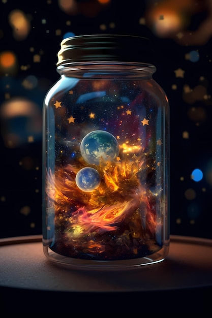 Microcosmo cosmico Un universo iperrealistico racchiuso nel vetro
