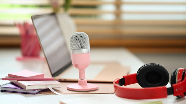 Microfono per podcast home studio portatile e in onda