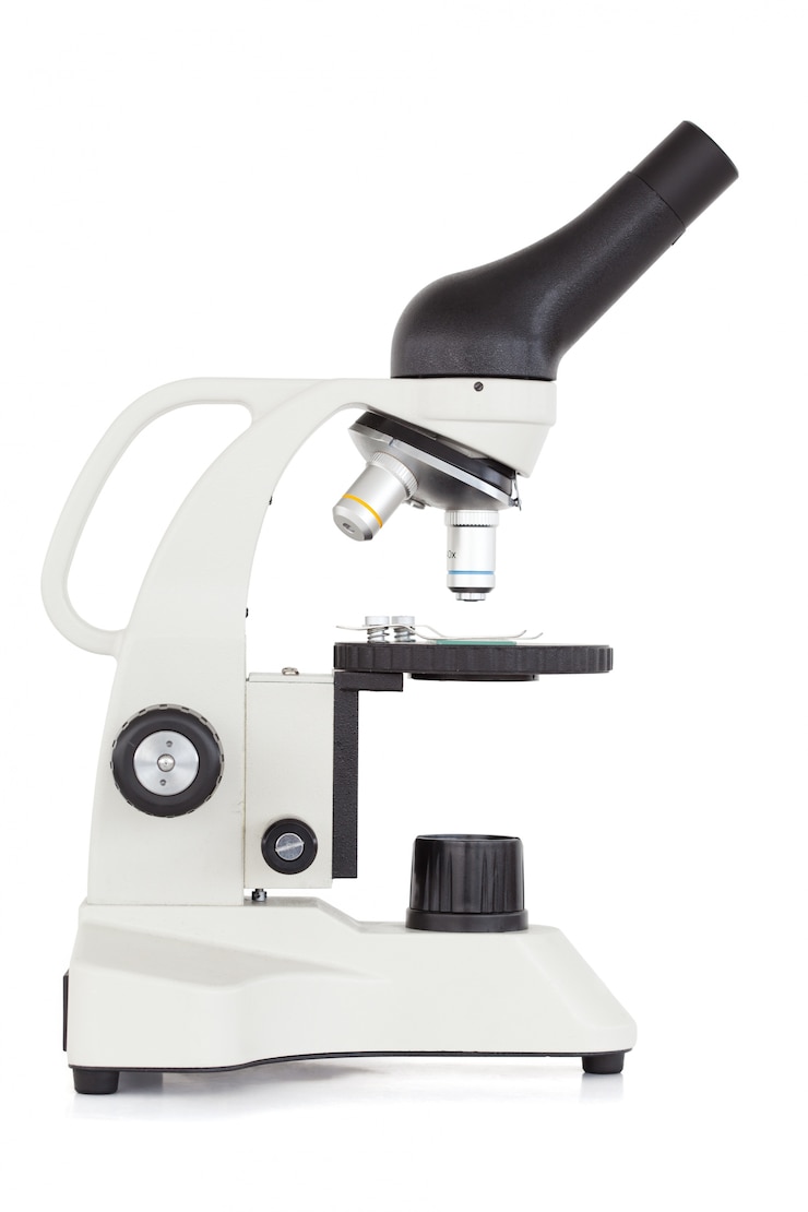 Foto microscopio scientifico moderno