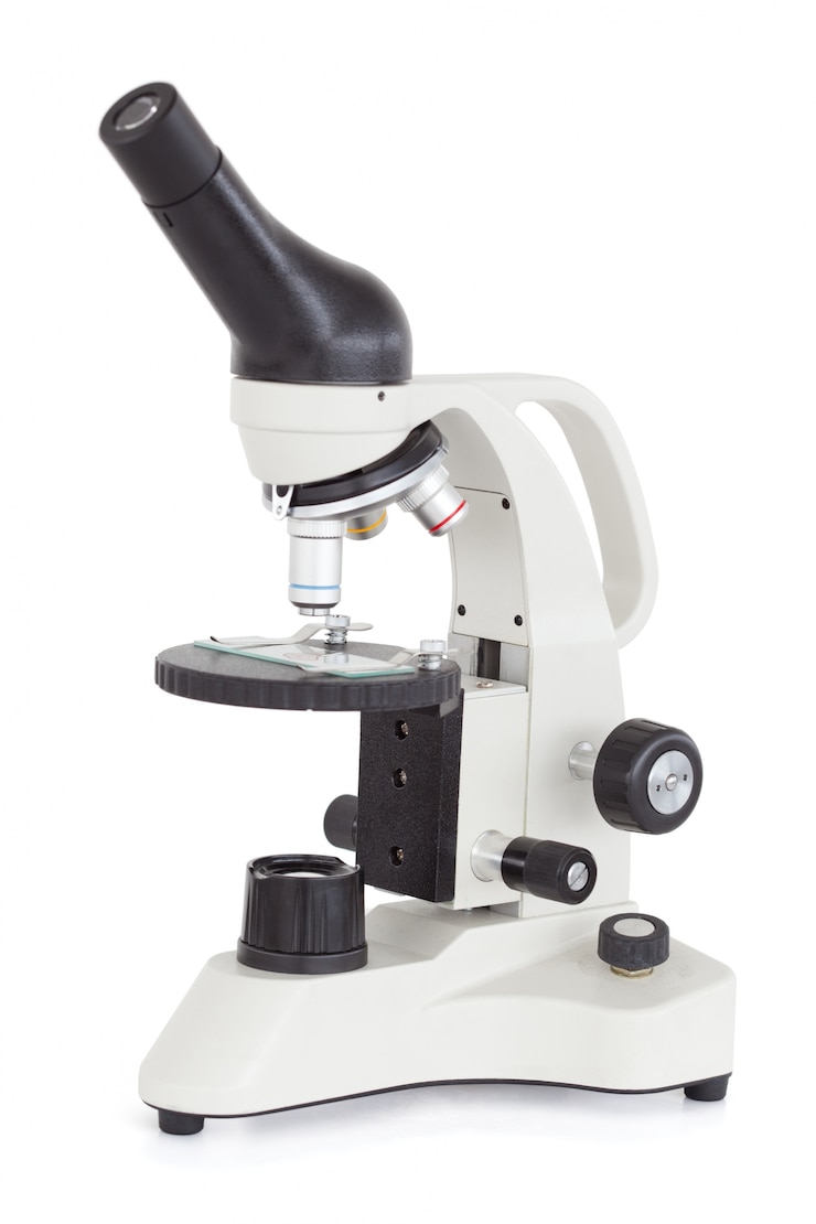 Foto microscopio scientifico moderno