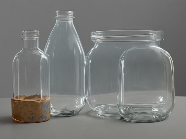 Migliora le tue soluzioni di stoccaggio con una bottiglia di vetro che adorna una elegante scatola di plastica