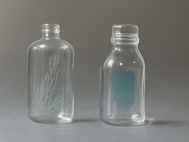 Migliora le tue soluzioni di stoccaggio con una bottiglia di vetro che adorna una elegante scatola di plastica