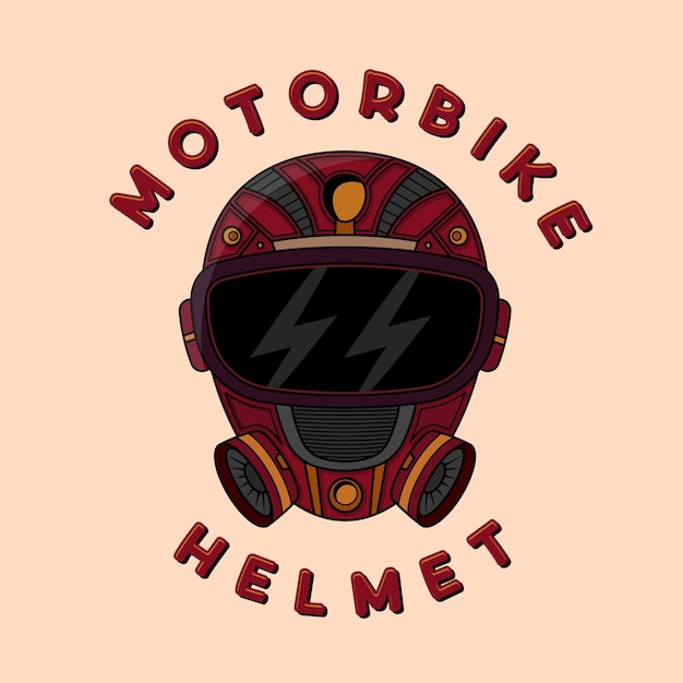 migliore illustrazione vettoriale casco moto