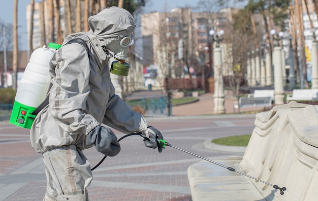 Militare disinfettare i dintorni