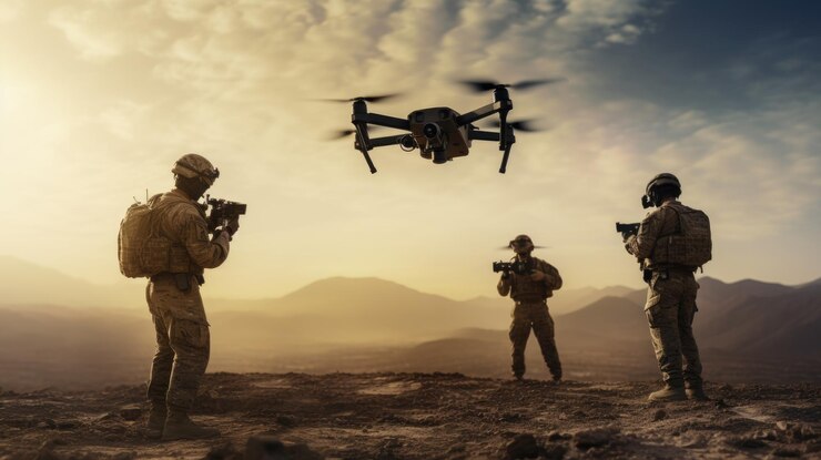 Photo militer meluncurkan drone tempur untuk operasi khusus