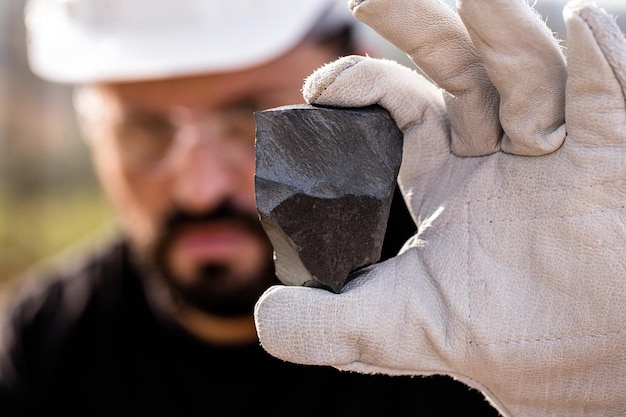 Minerale di ferro assicurato dall'estrazione di ferro industriale dei minatori in Australia