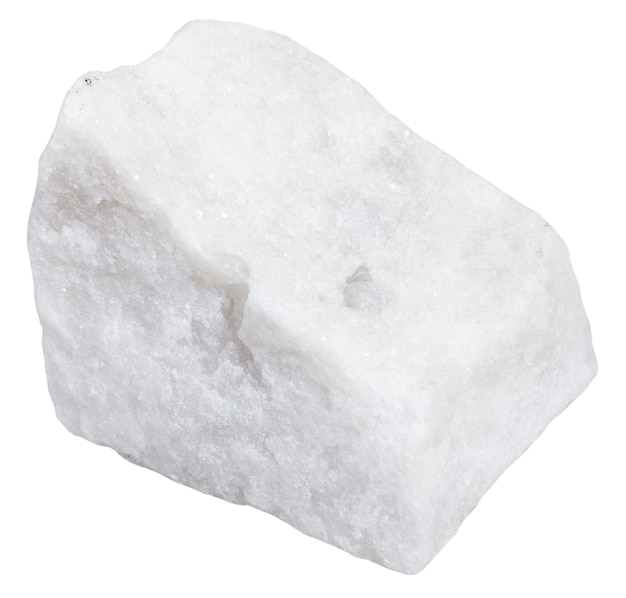 Minerale di marmo bianco isolato