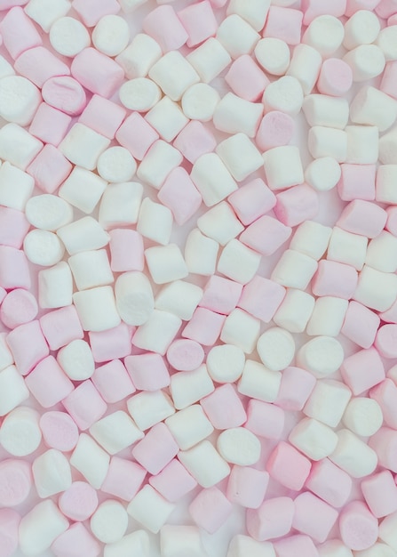 Mini rosa e bianco marshmallows sfondo