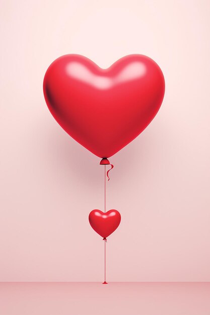 Minimal 3D valentines day poster design generato da intelligenza artificiale