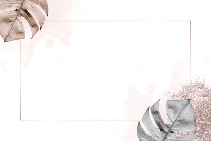 Foto minimal frame png con foglia di lusso