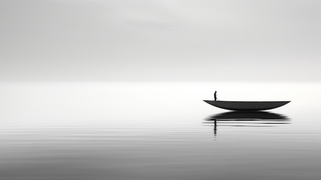 Minimalismo eterico Paesaggio marino sereno di un piede galleggiante