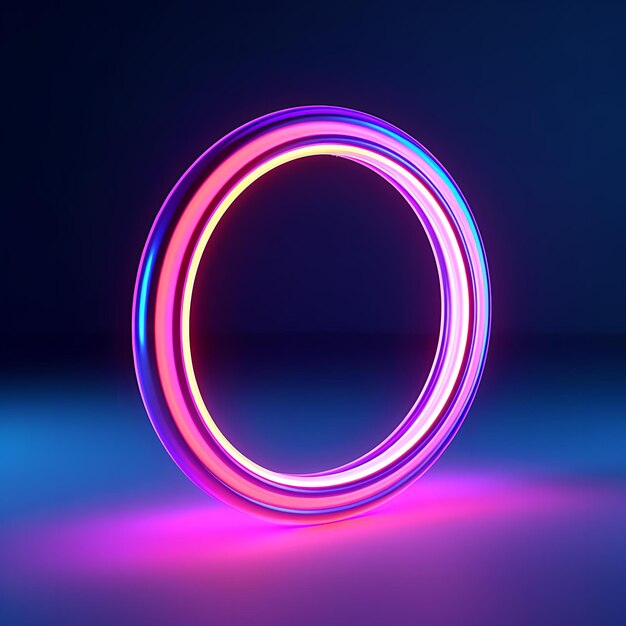 minimalismo iper realistico delle forme colorate al neon 8k