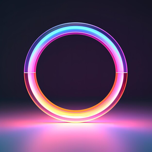 minimalismo iper realistico delle forme colorate al neon 8k