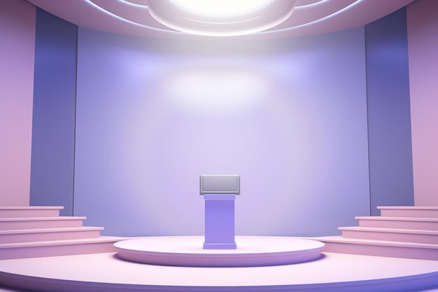 Minimalist Abstract 3D Render of Winner Podium for Economic Development Awards