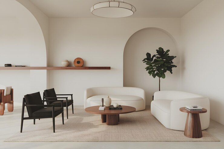 Minimalist interior design of modern living room