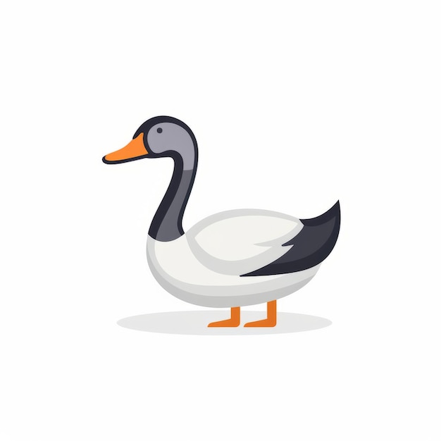 Minimalista 2d Goose Icon in stile piatto