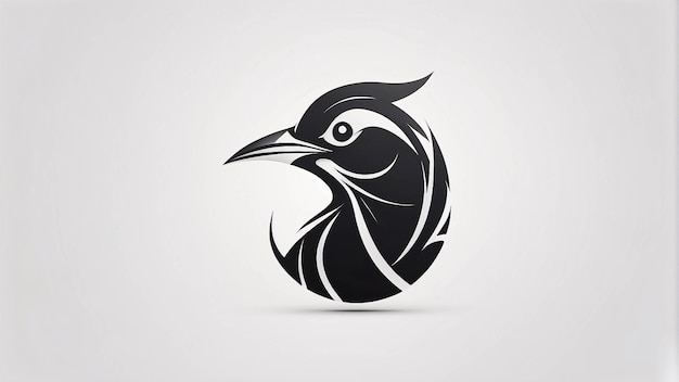 Minimalista elegante e semplice illustrazione dell'uccello Idea di progettazione del logo