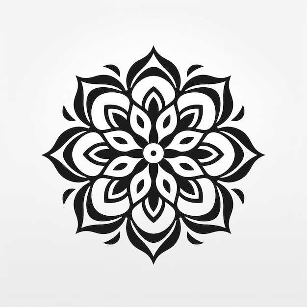 Minimalista Mandala Vector Design per stampa e tatuaggio