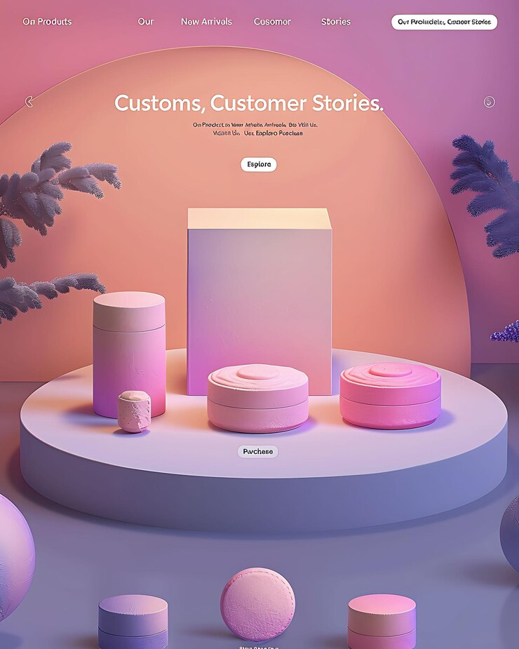 Foto minimalista mooncake box con sfondo gradiente elegante monoc ispirato cinese web layout idea