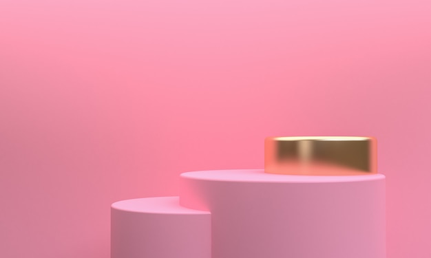 Minimalista scena di forma astratta rosa